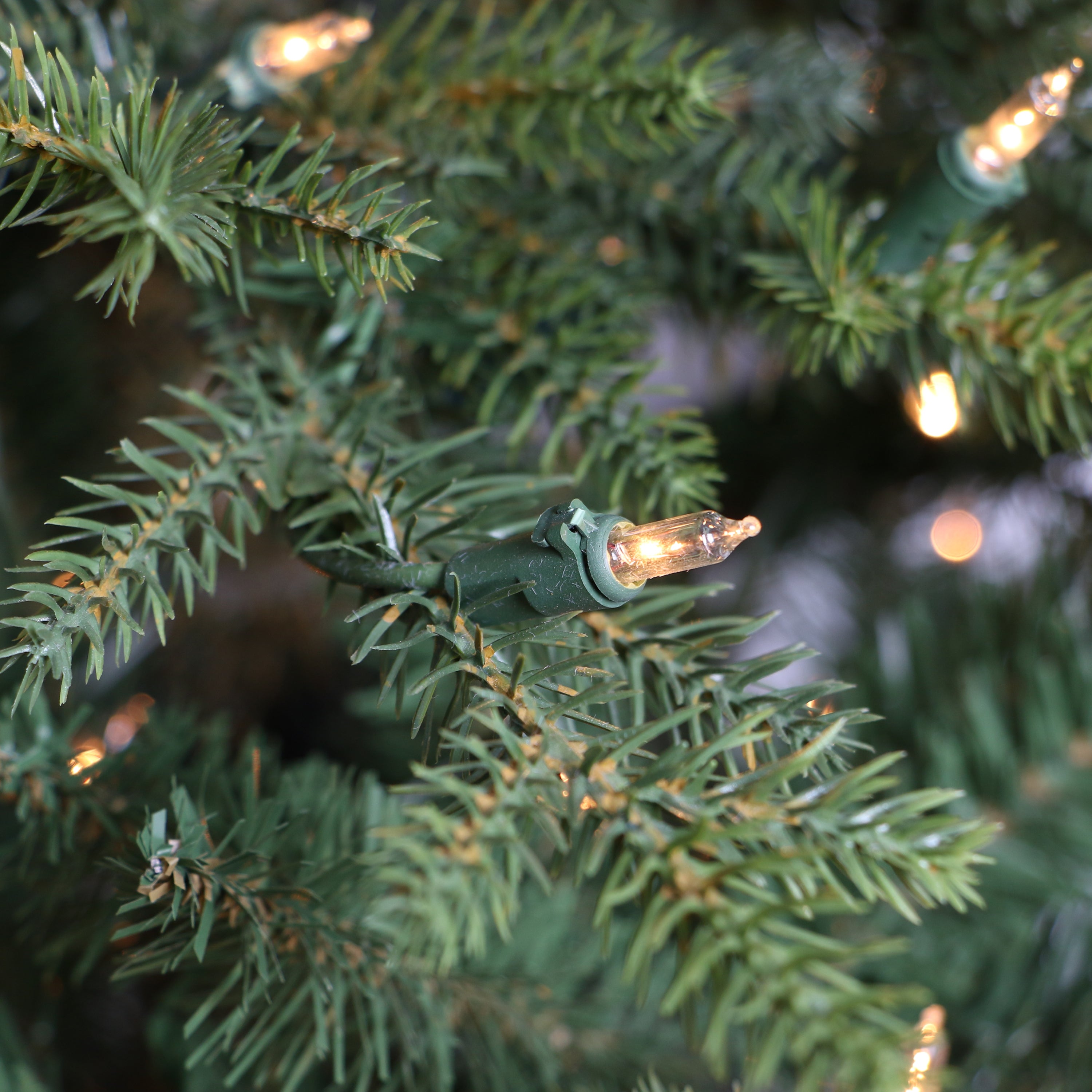 6.5ft Pre-Lit Natural Fir Christmas Tree